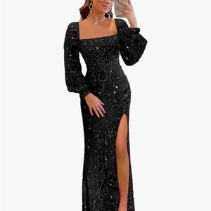 Elegant Black Evening Gown